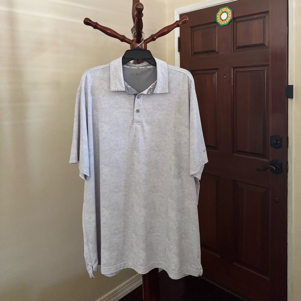 Walter Hagen Gray Patterned Polo Shirt